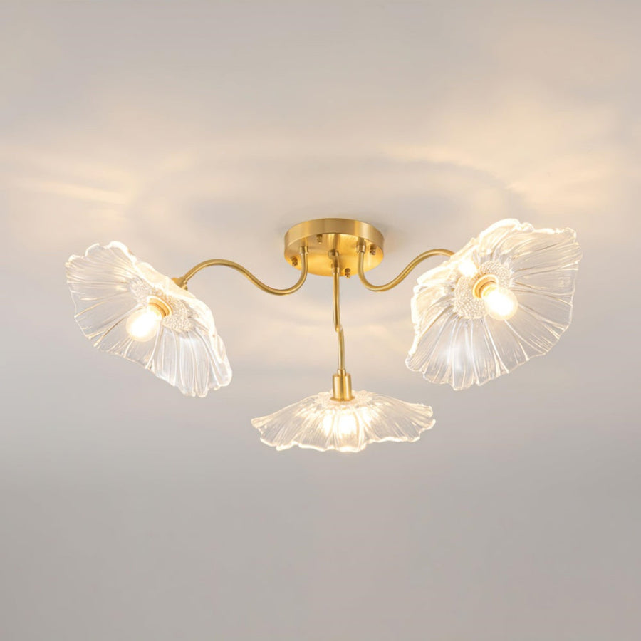 Lotus Leaf Glass Ceiling Light Vintage Design-Lighting > Ceiling Lights-casanuva-casanuva
