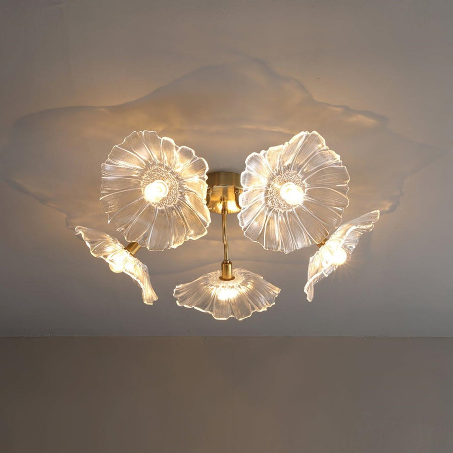 Lotus Leaf Glass Ceiling Light Vintage Design-Lighting > Ceiling Lights-casanuva-casanuva