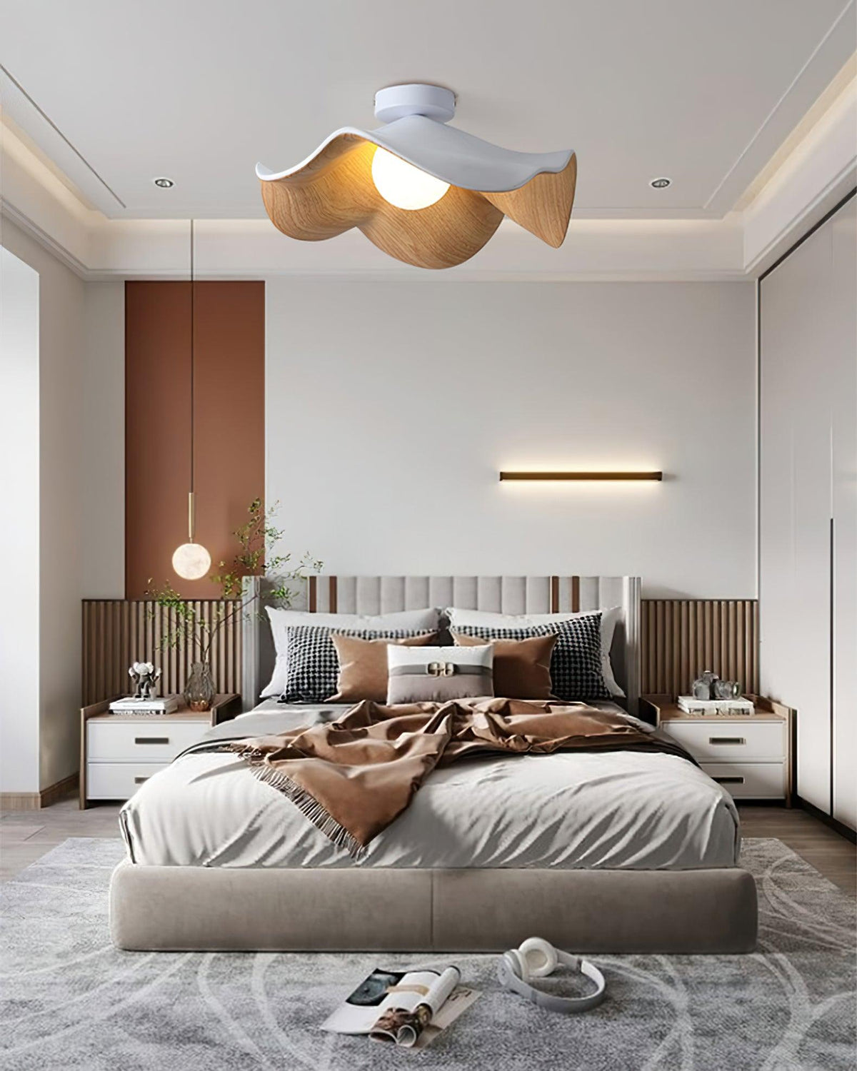 Lotus Leaf Pendant Light with LED Illumination-Lighting > Pendant Lights-casanuva-casanuva