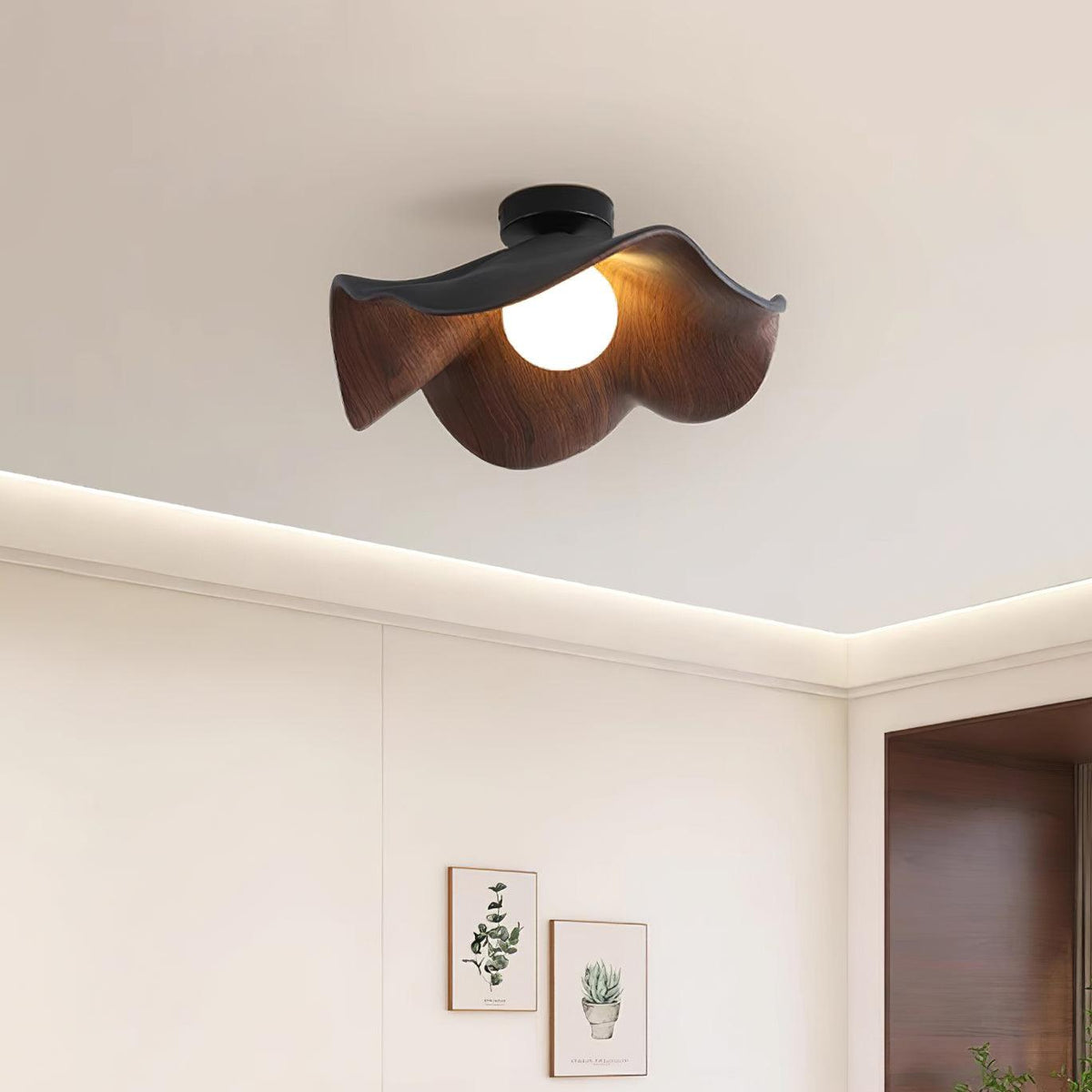 Lotus Leaf Pendant Light with LED Illumination-Lighting > Pendant Lights-casanuva-casanuva