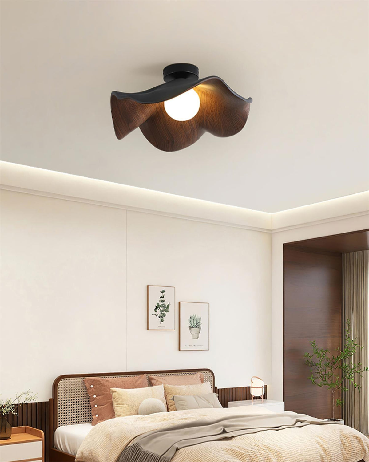 Lotus Leaf Pendant Light with LED Illumination-Lighting > Pendant Lights-casanuva-casanuva