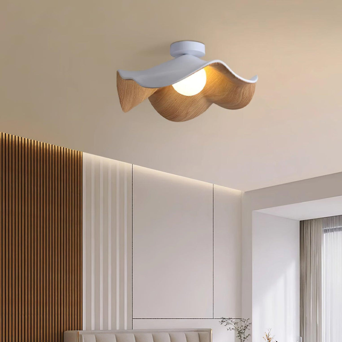 Lotus Leaf Pendant Light with LED Illumination-Lighting > Pendant Lights-casanuva-casanuva