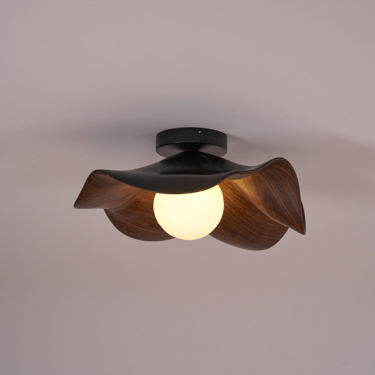 Lotus Leaf Pendant Light with LED Illumination-Lighting > Pendant Lights-casanuva-casanuva