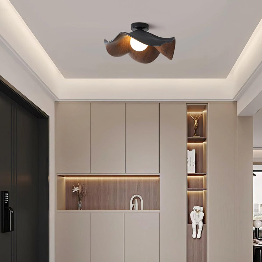 Lotus Leaf Pendant Light with LED Illumination-Lighting > Pendant Lights-casanuva-casanuva