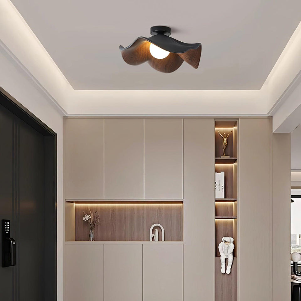 Lotus Leaf Pendant Light with LED Illumination-Lighting > Pendant Lights-casanuva-casanuva