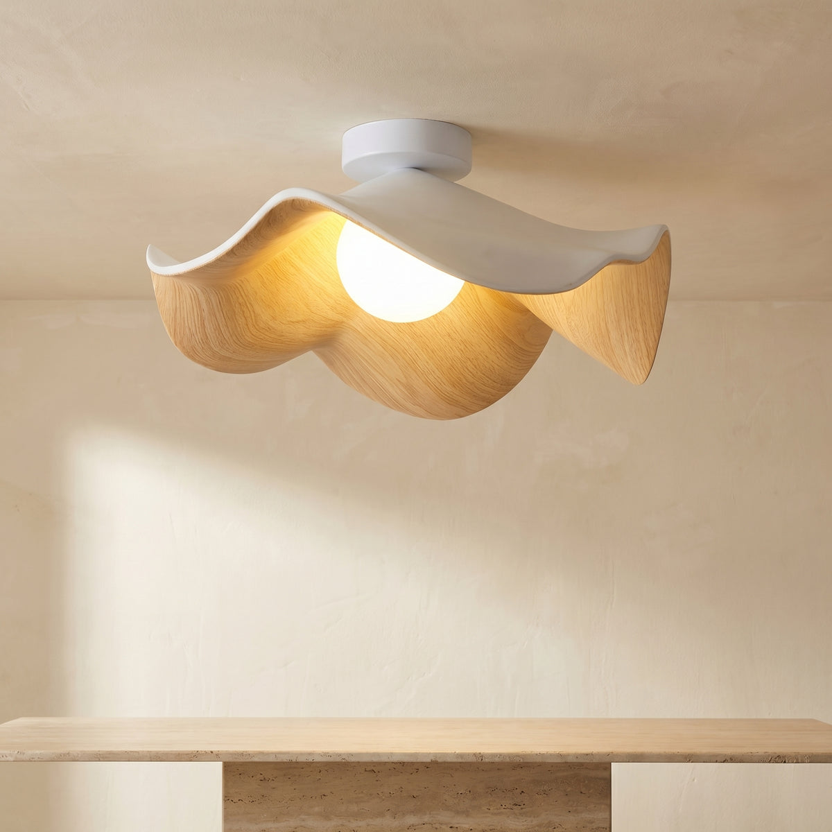 Lotus Leaf Pendant Light with LED Illumination-Lighting > Pendant Lights-casanuva-casanuva
