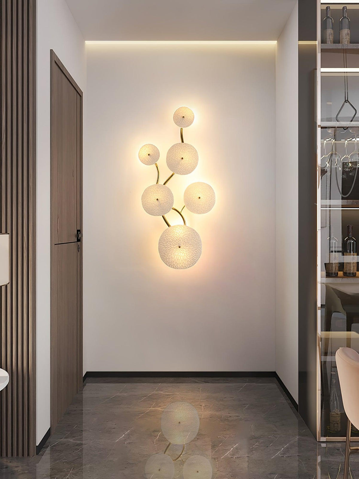 Lotus Petal LED Wall Lamp-Lighting > Wall Lights-casanuva-casanuva