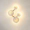 Lotus Petal LED Wall Lamp-Lighting > Wall Lights-casanuva-4 heads 35cmx45cm-Gold & White Ceramic-casanuva