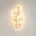Lotus Petal LED Wall Lamp-Lighting > Wall Lights-casanuva-6 heads 38cmx75cm-Gold & White Ceramic-casanuva