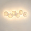 Lotus Petal LED Wall Lamp-Lighting > Wall Lights-casanuva-6 heads 72cmx28cm-Gold & White Ceramic-casanuva