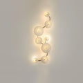 Lotus Petal LED Wall Lamp-Lighting > Wall Lights-casanuva-8 heads 38cmx100cm-Gold & White Ceramic-casanuva