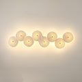 Lotus Petal LED Wall Lamp-Lighting > Wall Lights-casanuva-8 heads 95cmx28cm-Gold & White Ceramic-casanuva