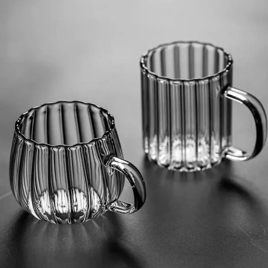 Luxe Glass Mug Set Handmade Coffee Mugs for Stylish Moments-Kitchen & Dining > Tableware-casanuva-casanuva