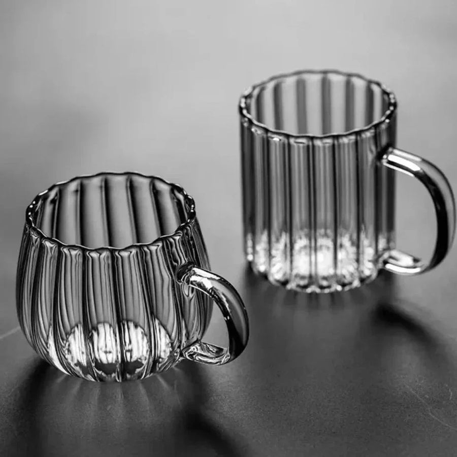 Luxe Glass Mug Set Handmade Coffee Mugs for Stylish Moments-Kitchen & Dining > Tableware-casanuva-casanuva