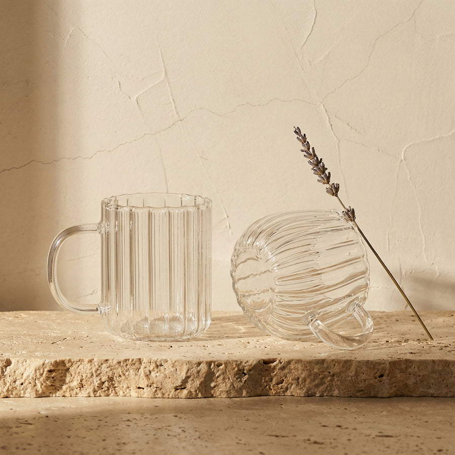 Luxe Glass Mug Set Handmade Coffee Mugs for Stylish Moments-Kitchen & Dining > Tableware-casanuva-casanuva