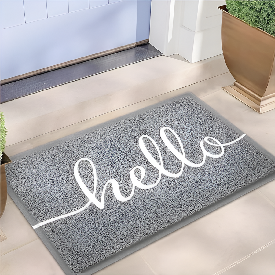 Luxe Welcome Doormat-Rugs & Mats > Door Mats-casanuva-Gray-18"x29.5"-casanuva