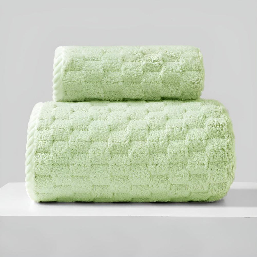 Luxury Bath Towel Set Soft Polar Comfort for a Stylish Bathroom-Bedding & Bath > Bath Towels-casanuva-Grass Green-35 × 75 cm + 85 × 150 cm-casanuva