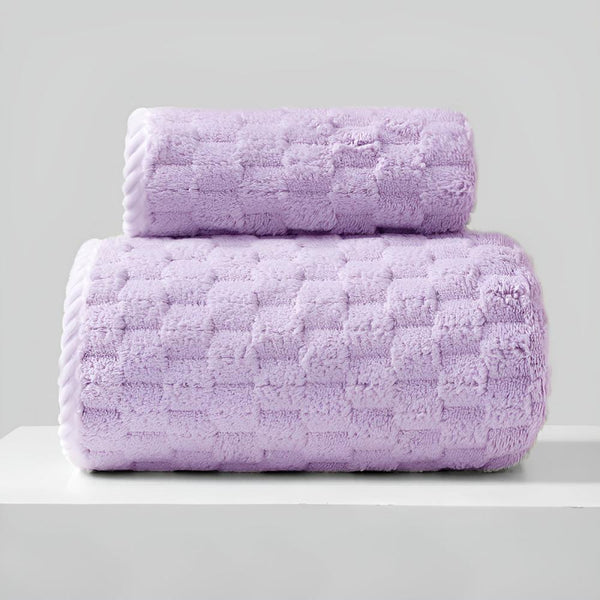 Luxury Bath Towel Set Soft Polar Comfort for a Stylish Bathroom-Bedding & Bath > Bath Towels-casanuva-Violet-35 × 75 cm + 85 × 150 cm-casanuva