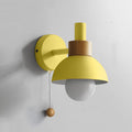 Macaron Globe 1-Light Wall Sconce Lamp-Lighting > Wall Lights-casanuva-Lemon yellow-100V-120V-casanuva
