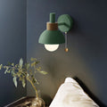 Macaron Globe 1-Light Wall Sconce Lamp-Lighting > Wall Lights-casanuva-Mustard green-100V-120V-casanuva