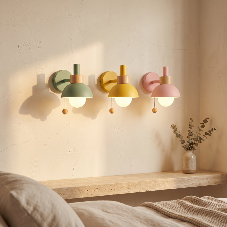 Macaron Globe 1-Light Wall Sconce Lamp-Lighting > Wall Lights-casanuva-casanuva