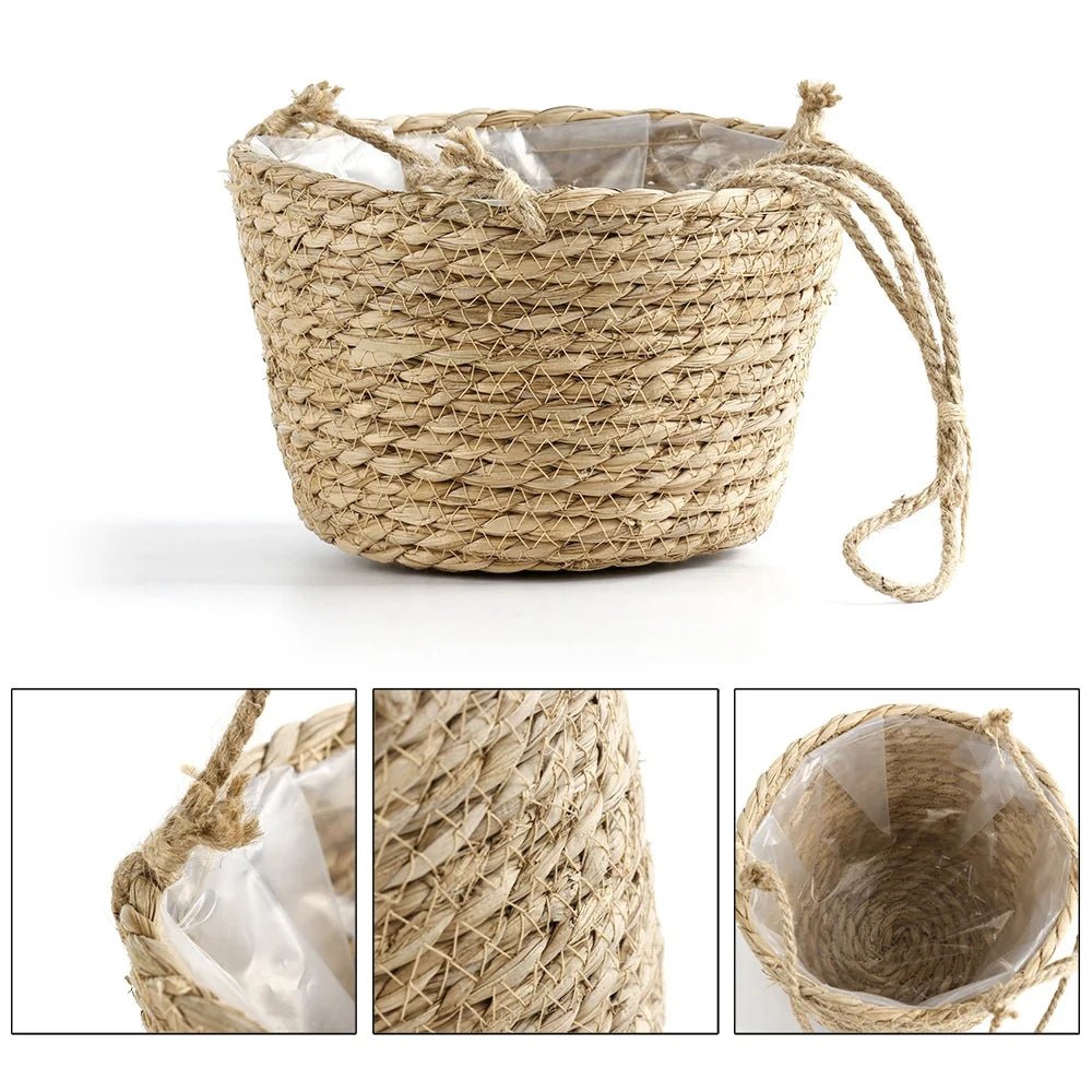 Macrame Plant Hanger Hand-Knotted Rustic Cord for Orchids and Houseplants-Home Decor > Decorative Accessories-casanuva-casanuva