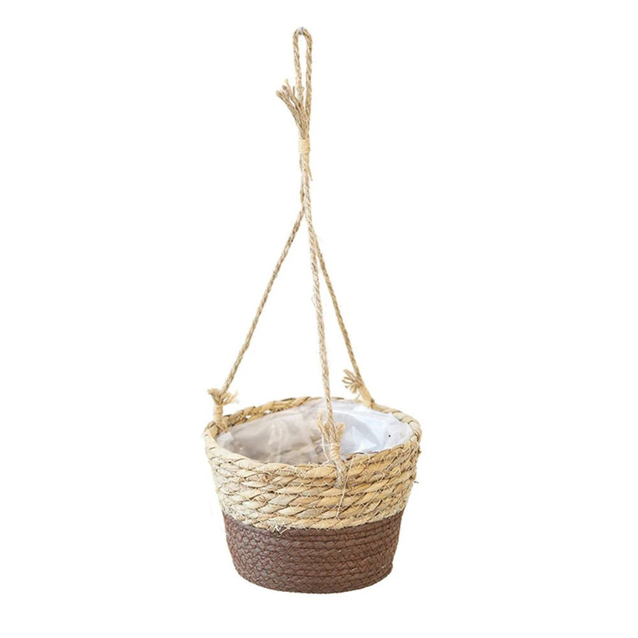 Macrame Plant Hanger Hand-Knotted Rustic Cord for Orchids and Houseplants-Home Decor > Decorative Accessories-casanuva-Coffee-casanuva