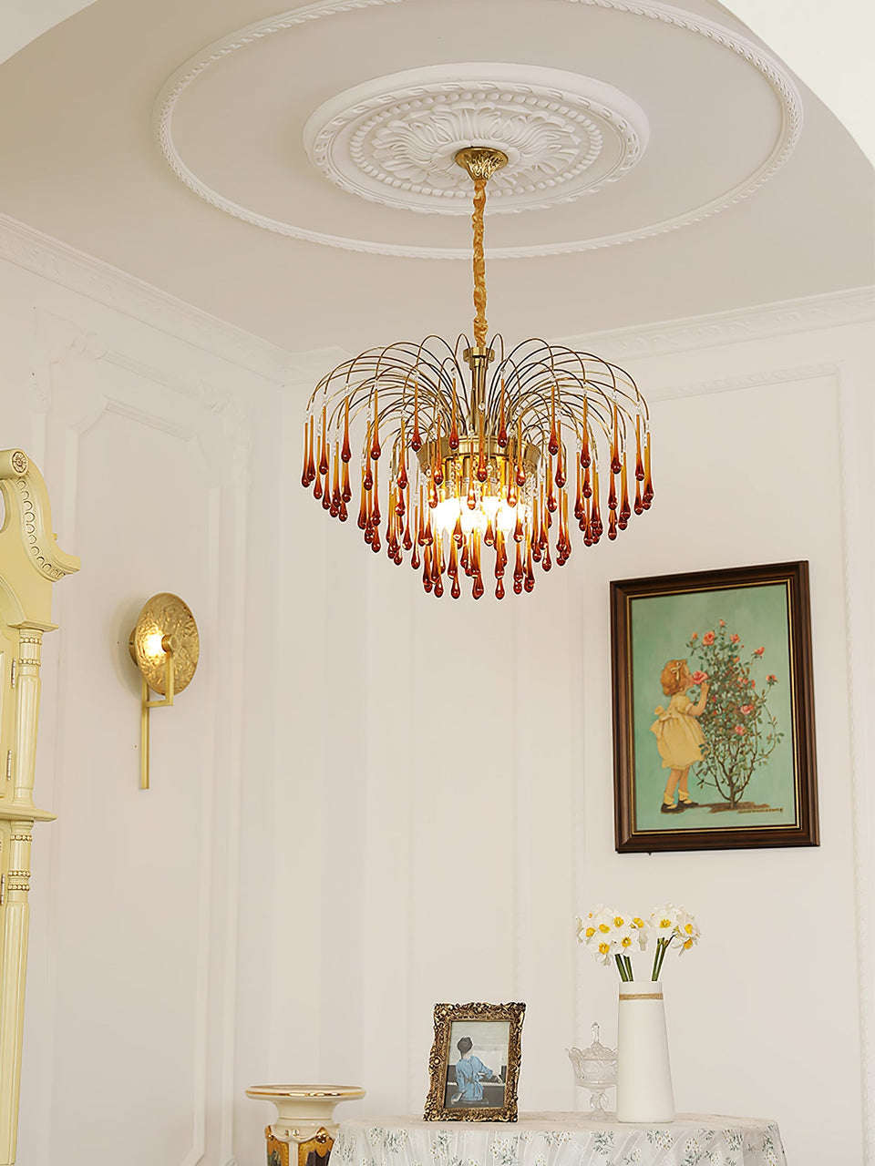 Maltose Crystal Chandelier Lighting Fixture-Lighting > Chandeliers & Pendant Lights-casanuva-casanuva