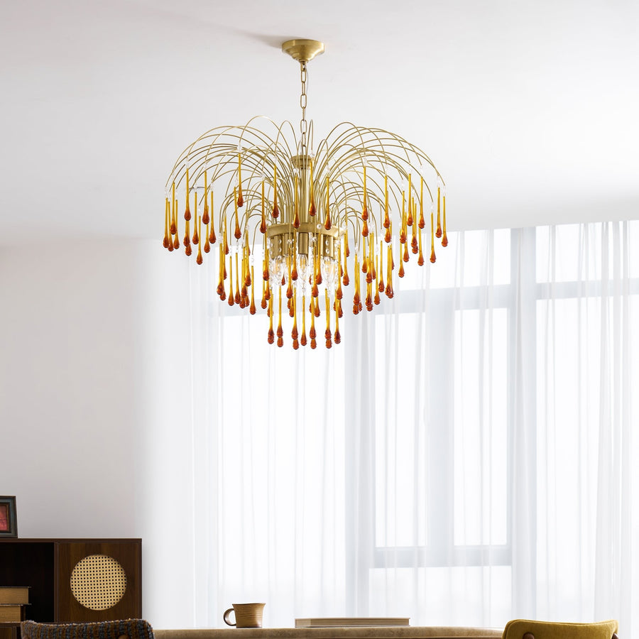 Maltose Crystal Chandelier Lighting Fixture-Lighting > Chandeliers & Pendant Lights-casanuva-casanuva