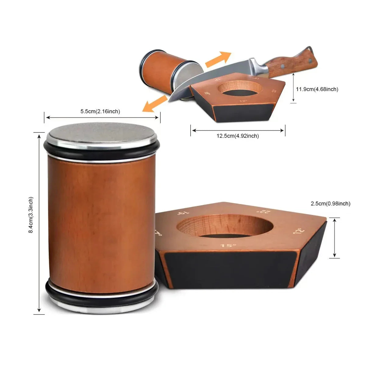Manual Knife Sharpener with 5 Adjustable Sharpening Angles-Kitchen & Dining > Cooking Utensils-casanuva-casanuva