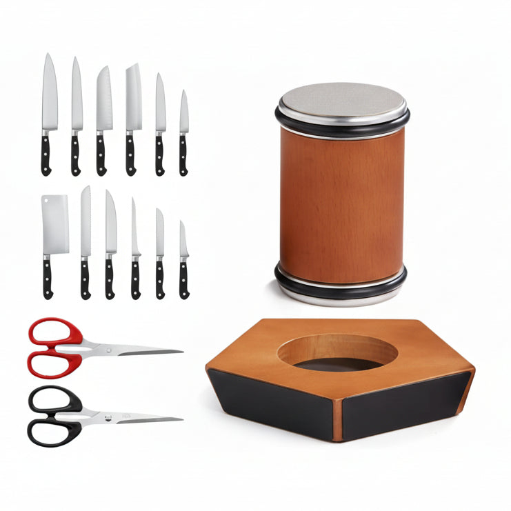 Manual Knife Sharpener with 5 Adjustable Sharpening Angles-Kitchen & Dining > Cooking Utensils-casanuva-casanuva