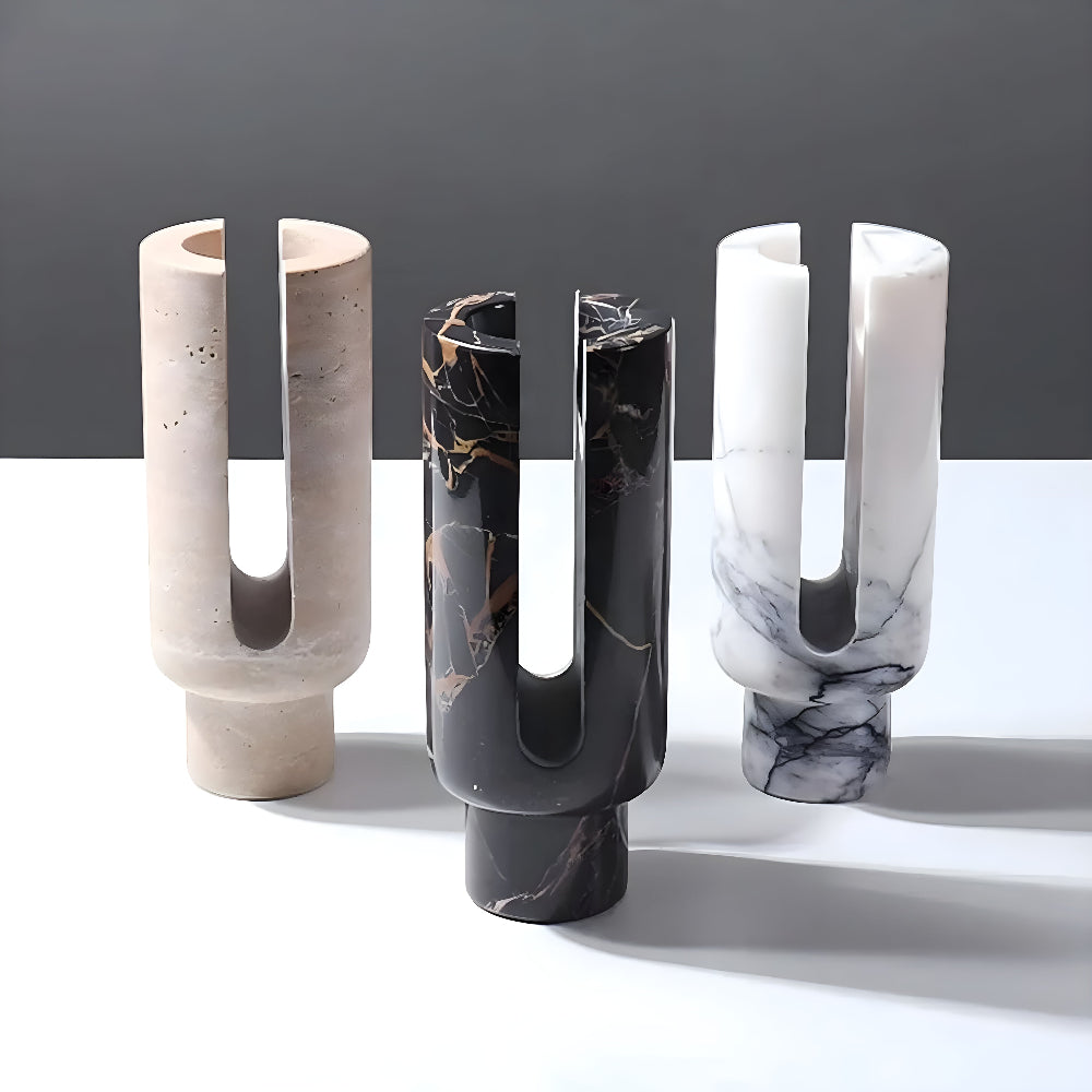 Marble Candle Holder Eclipse Design-Home Decor > Candle Holders-casanuva-casanuva