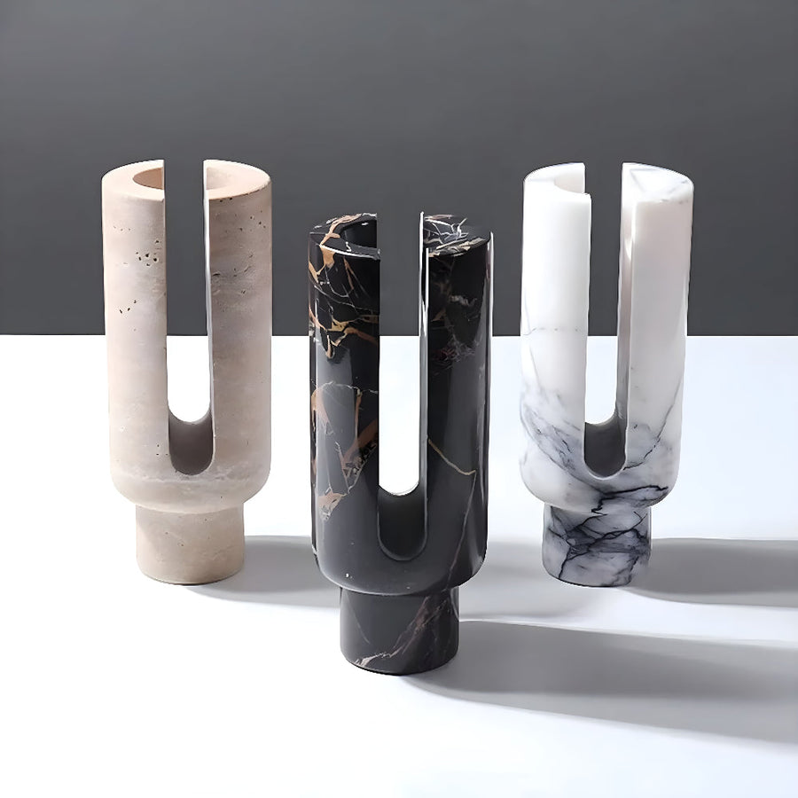 Marble Candle Holder Eclipse Design-Home Decor > Candle Holders-casanuva-casanuva