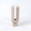 Marble Candle Holder Eclipse Design-Home Decor > Candle Holders-casanuva-Travertine Beige-casanuva