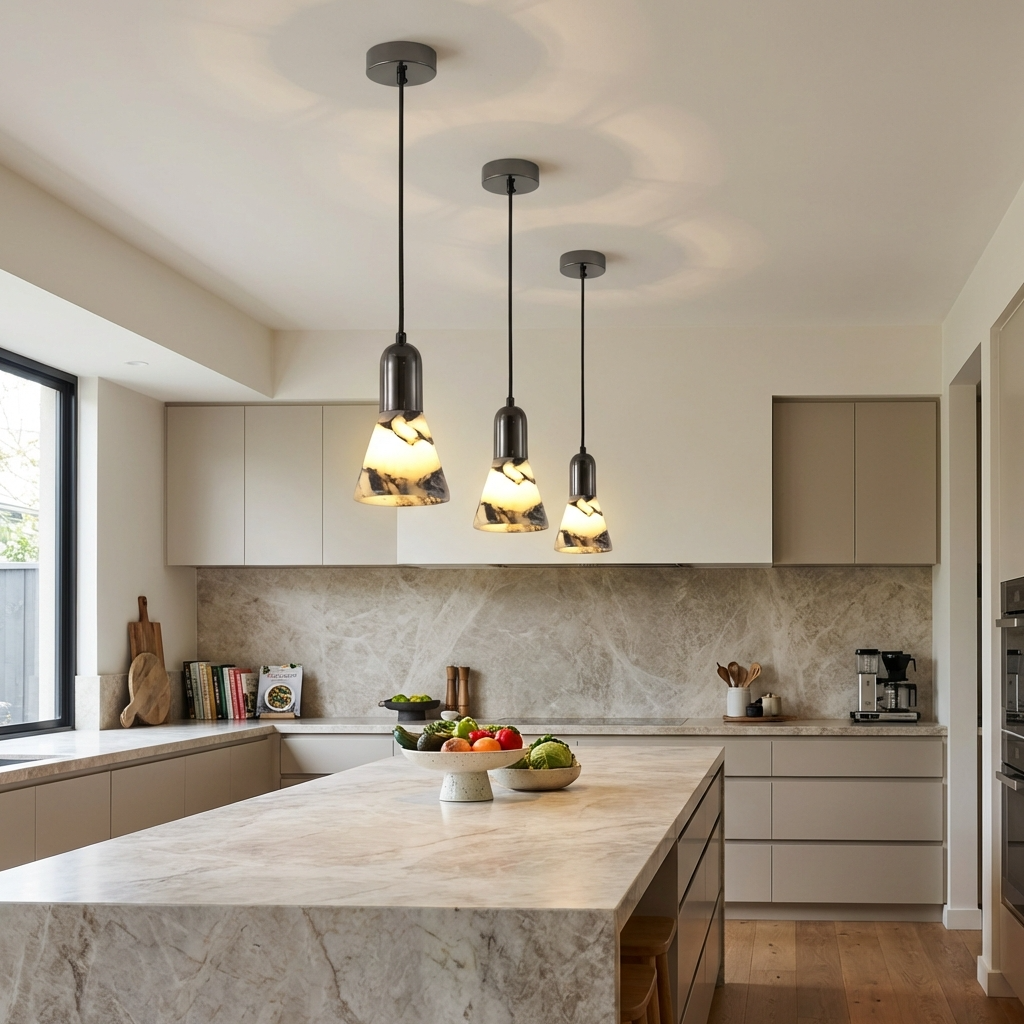 Marble Cone Pendant Light-Lighting > Chandeliers & Pendant Lights-casanuva-casanuva