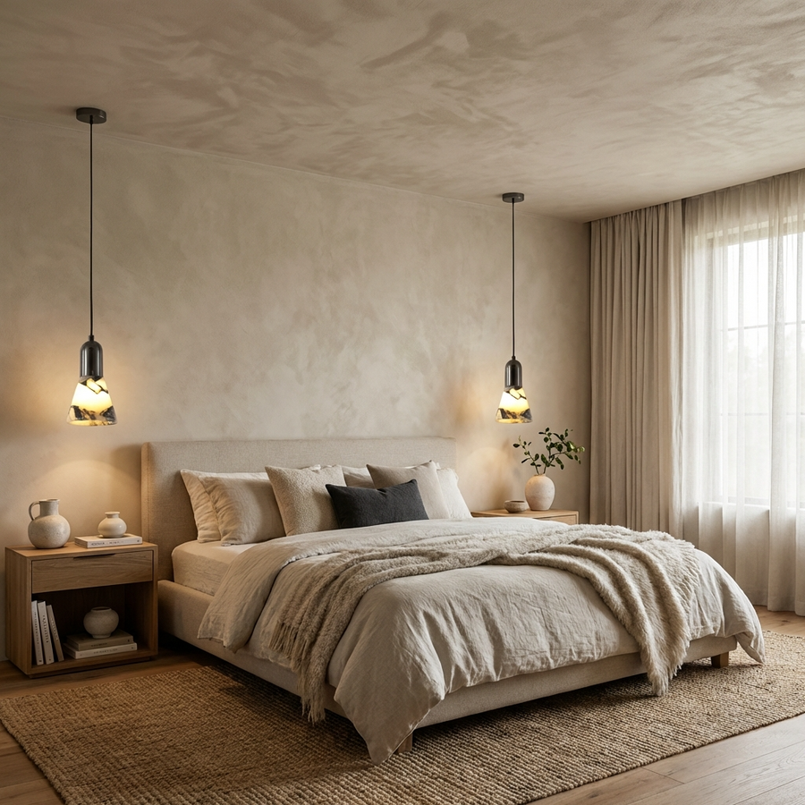 Marble Cone Pendant Light-Lighting > Chandeliers & Pendant Lights-casanuva-casanuva