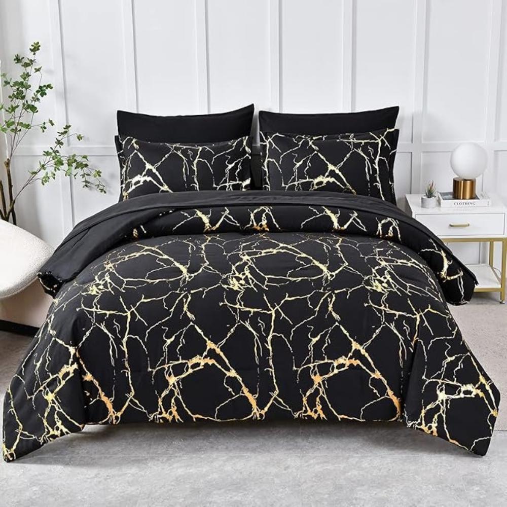 Marble Duvet Cover Set Premium Quality-Bedding & Bath > Bedding Sets-casanuva-Black-Twin-casanuva