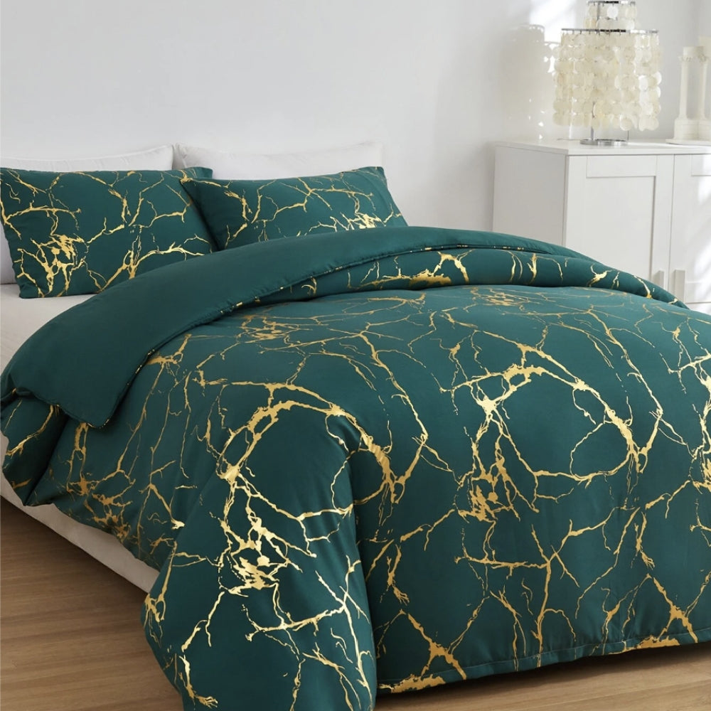 Marble Duvet Cover Set Premium Quality-Bedding & Bath > Bedding Sets-casanuva-Green-Twin-casanuva