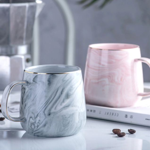 Marble Gold Inlay Ceramic Mug Handmade Luxury Gift-Kitchen & Dining > Tableware-casanuva-casanuva