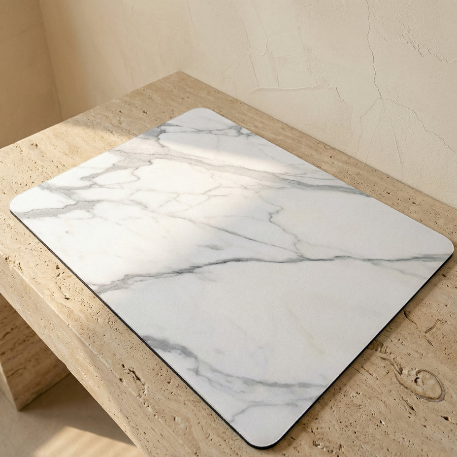 Marble Print Dish Drying Mat Washable and Absorbent-Kitchen & Dining > Kitchen Mats-casanuva-casanuva
