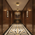 Marble Round Ceiling Light Fixture-Lighting > Ceiling Lights-casanuva-casanuva