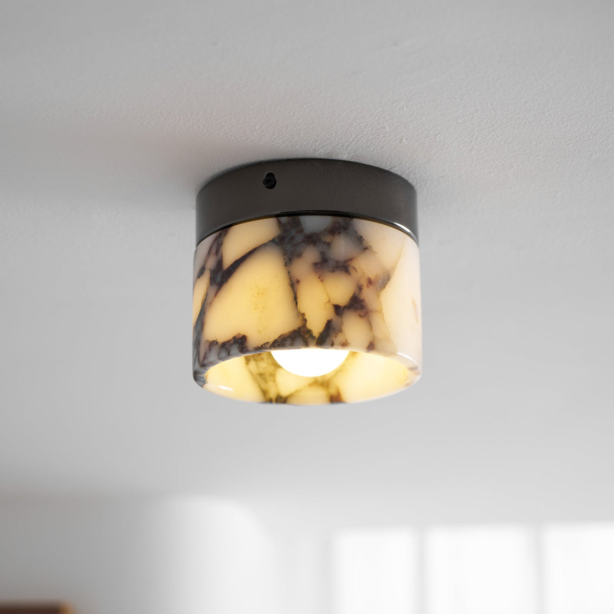 Marble Round Ceiling Light Fixture-Lighting > Ceiling Lights-casanuva-casanuva