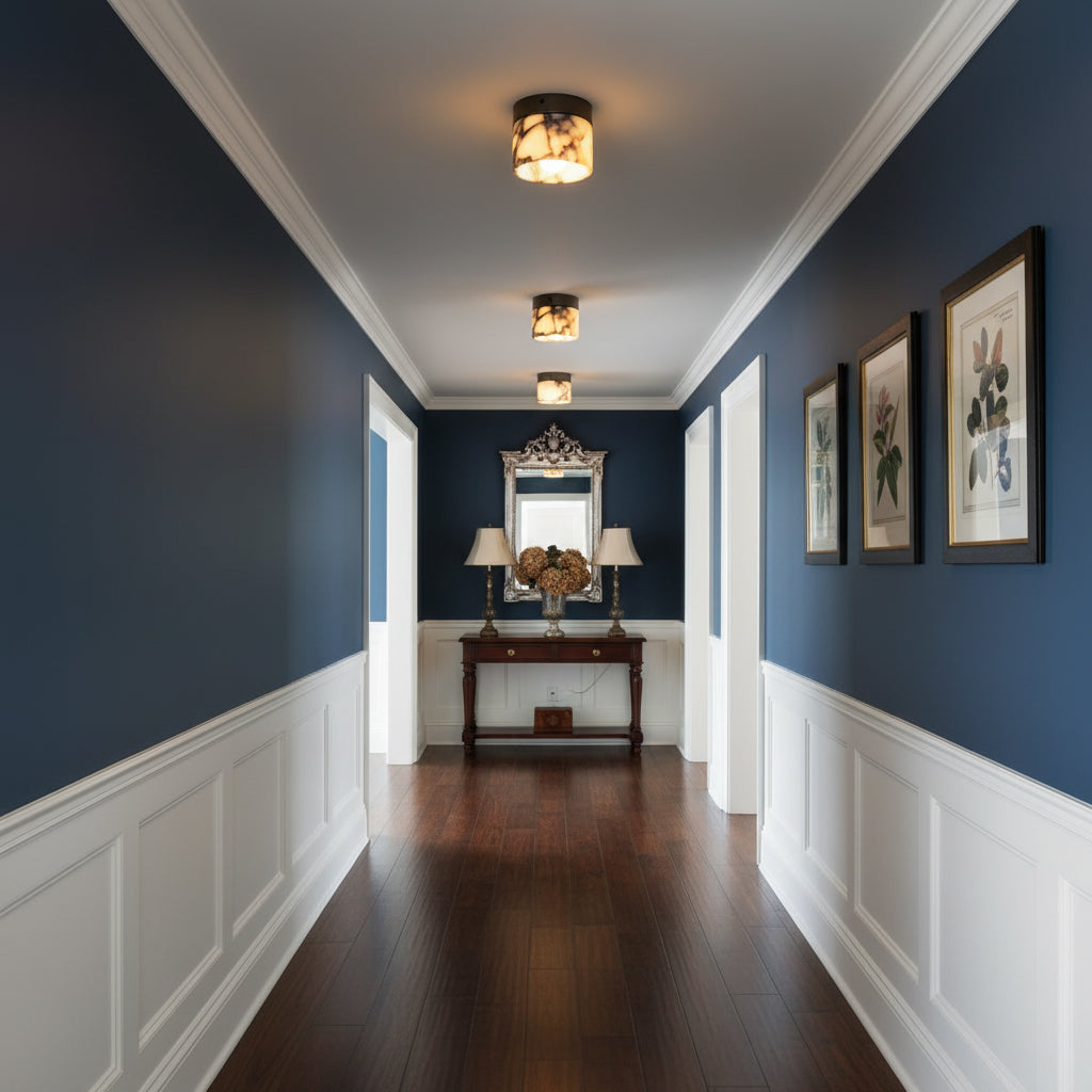 Marble Round Ceiling Light Fixture-Lighting > Ceiling Lights-casanuva-casanuva