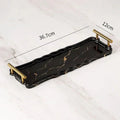 Marble Soap Dispenser Elegant Bathroom Accessory-Bedding & Bath > Bathroom Accessories-casanuva-Marble Black Tray-casanuva