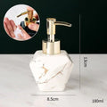 Marble Soap Dispenser Elegant Bathroom Accessory-Bedding & Bath > Bathroom Accessories-casanuva-White - Geometrical Shape-casanuva