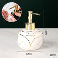 Marble Soap Dispenser Elegant Bathroom Accessory-Bedding & Bath > Bathroom Accessories-casanuva-White - Rose Shape-casanuva