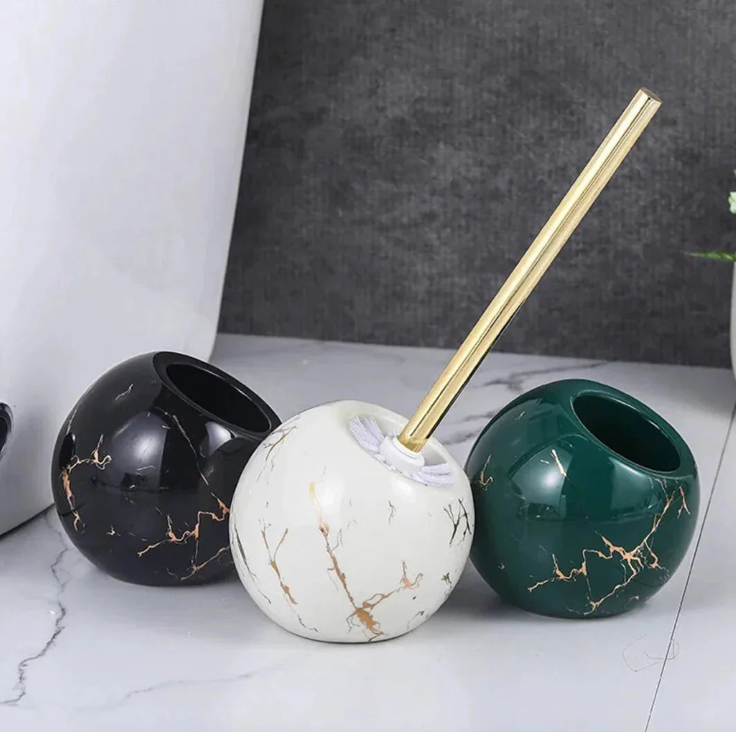 Marble Toilet Brush Holder-Bedding & Bath > Bathroom Accessories-casanuva-casanuva