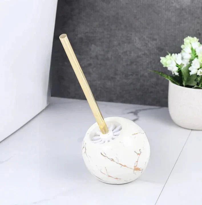 Marble Toilet Brush Holder-Bedding & Bath > Bathroom Accessories-casanuva-White-casanuva
