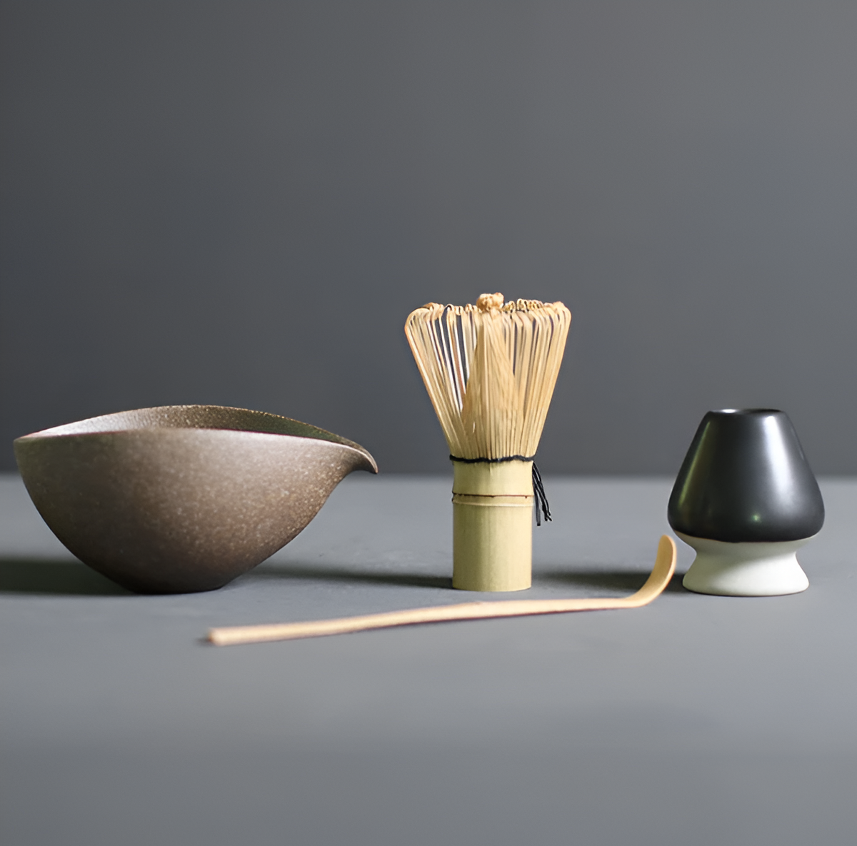 Matcha Tea Set 4-Piece Bamboo and Ceramic Handcrafted Sustainable-Kitchen & Dining > Coffee & Tea-casanuva-casanuva