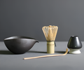 Matcha Tea Set 4-Piece Bamboo and Ceramic Handcrafted Sustainable-Kitchen & Dining > Coffee & Tea-casanuva-Black-casanuva